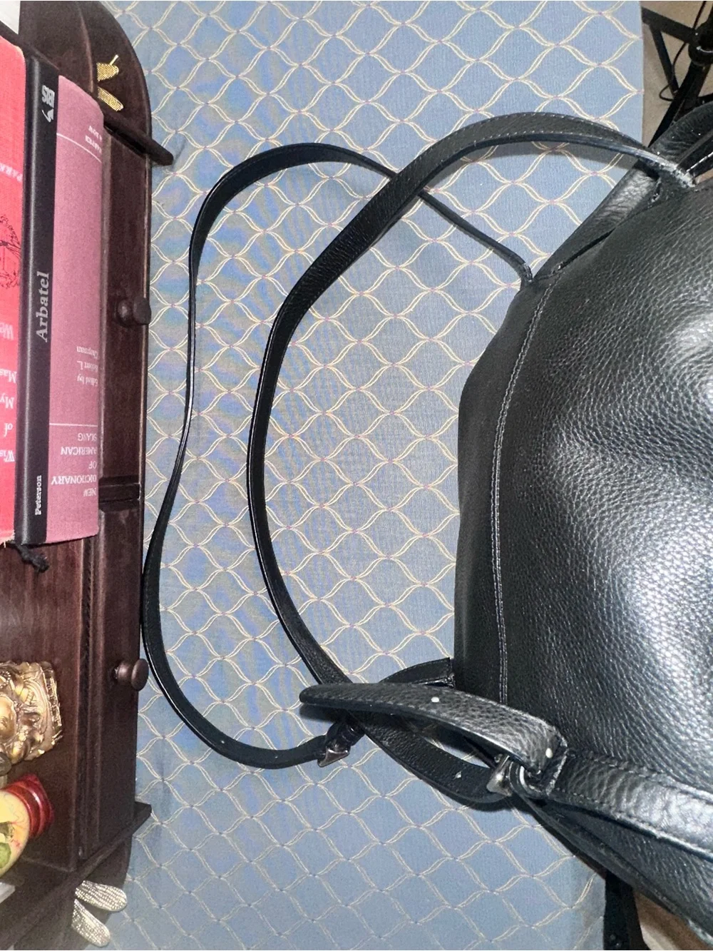 Coach Vintage Park Pebbled Leather Mini Backpack Black/Silver | Style F24385